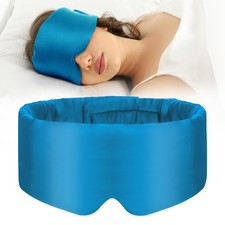 Mulberry Silk Sleep Mask, Adjustable Blackout Eye Mask for Side Sleepers