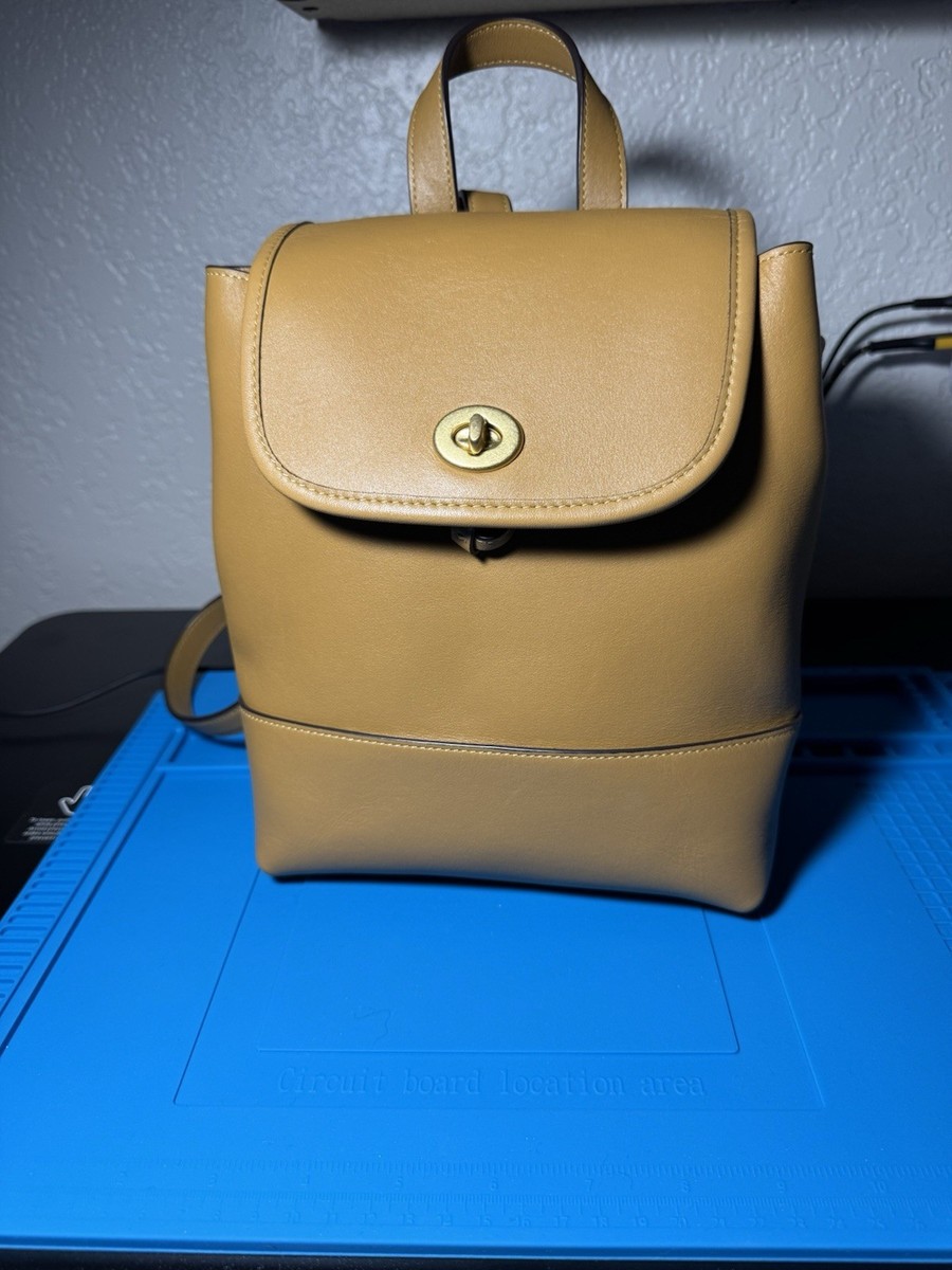 Coach Turn Lock Re-Limited Edition Honey Brown Backpack with