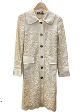 DOLCE&GABBANA Long-Sleeve Dress, Size 36, Cotton, Ivory