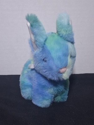 Douglas Cuddle Toys Blue Green Tie Dye Bunny Rabbit Plush SOFT 6''