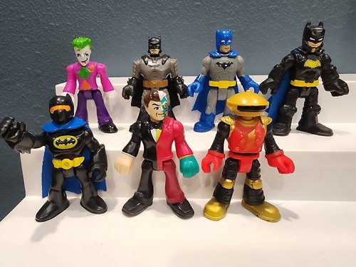 Lot of 7 Fisher Price Imaginext FIGURES DC Friends Batman Power Ranger Joker - Picture 1 of 1