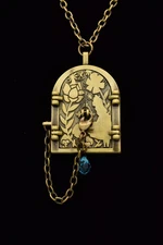 Vintage Disney Alice in Wonderland Locket Necklace Curiouser and Curiouser BinBQ
