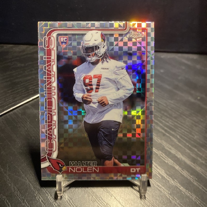 2025 Topps Chrome Football Walter Nolan #365 X-Fractor Refractor (RC)