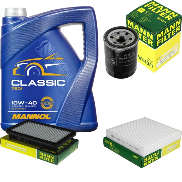 Mann Inspektionspaket 5L Mannol Classic 10W-40 FüR Suzuki Swift III 1.3 1.5 1.6-image