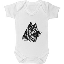'German Shepherd Dog Side-View' Baby Grows / Bodysuits (GR047930)