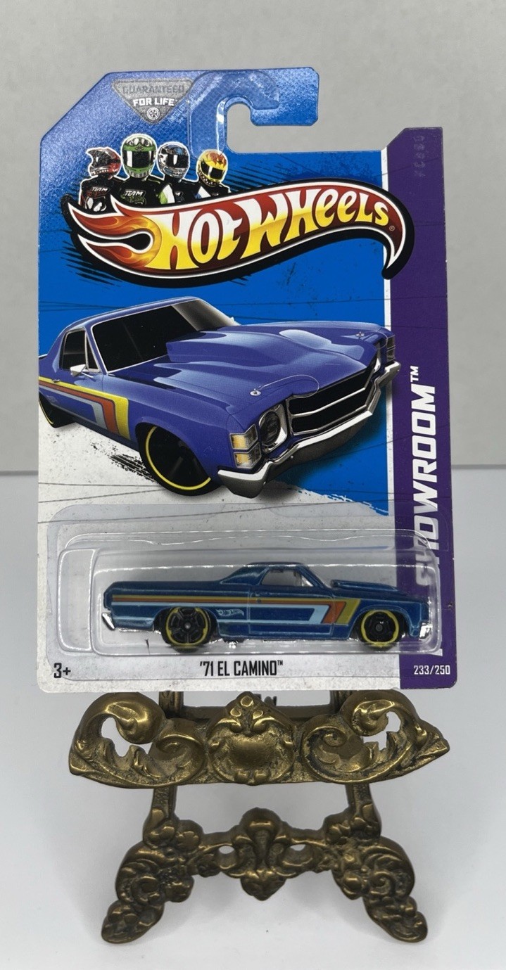 2013 Hot Wheels '71 El Camino Metallic Blue HW Showroom 233/250 Chevy