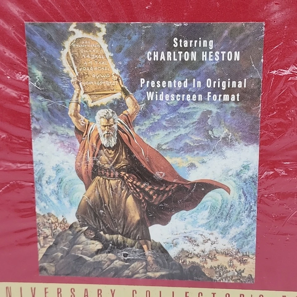 The Ten Commandments VHS Sealed New 40th Anniversary DeMille Heston READ Foto 2 de 4