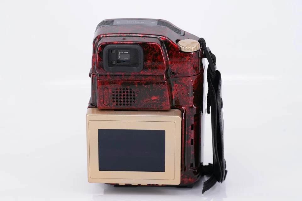 Custom Painted Sony CCD-SC7 Camcorder – Red/Gold Marble Finish – Fully Working - Image 3 of 4