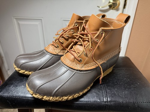 L.L. Bean Men’s 6” Ankle Bean Boots Duck Shoes Size 9 – Near Mint Condition