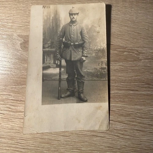 RPPC Postcard Imperial German Army Military Man in Uniform World War 1 Circa WW1