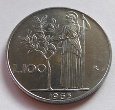 Repubblica - 100 LIRE Minerva 1965 SPL/SPL+ - ITAL0233