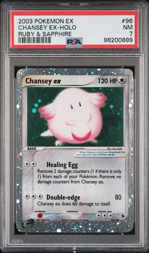 Pokemon TCG Chansey EX Holo 96/109 PSA 7 Near Mint 2003 EX Ruby & Sapphire