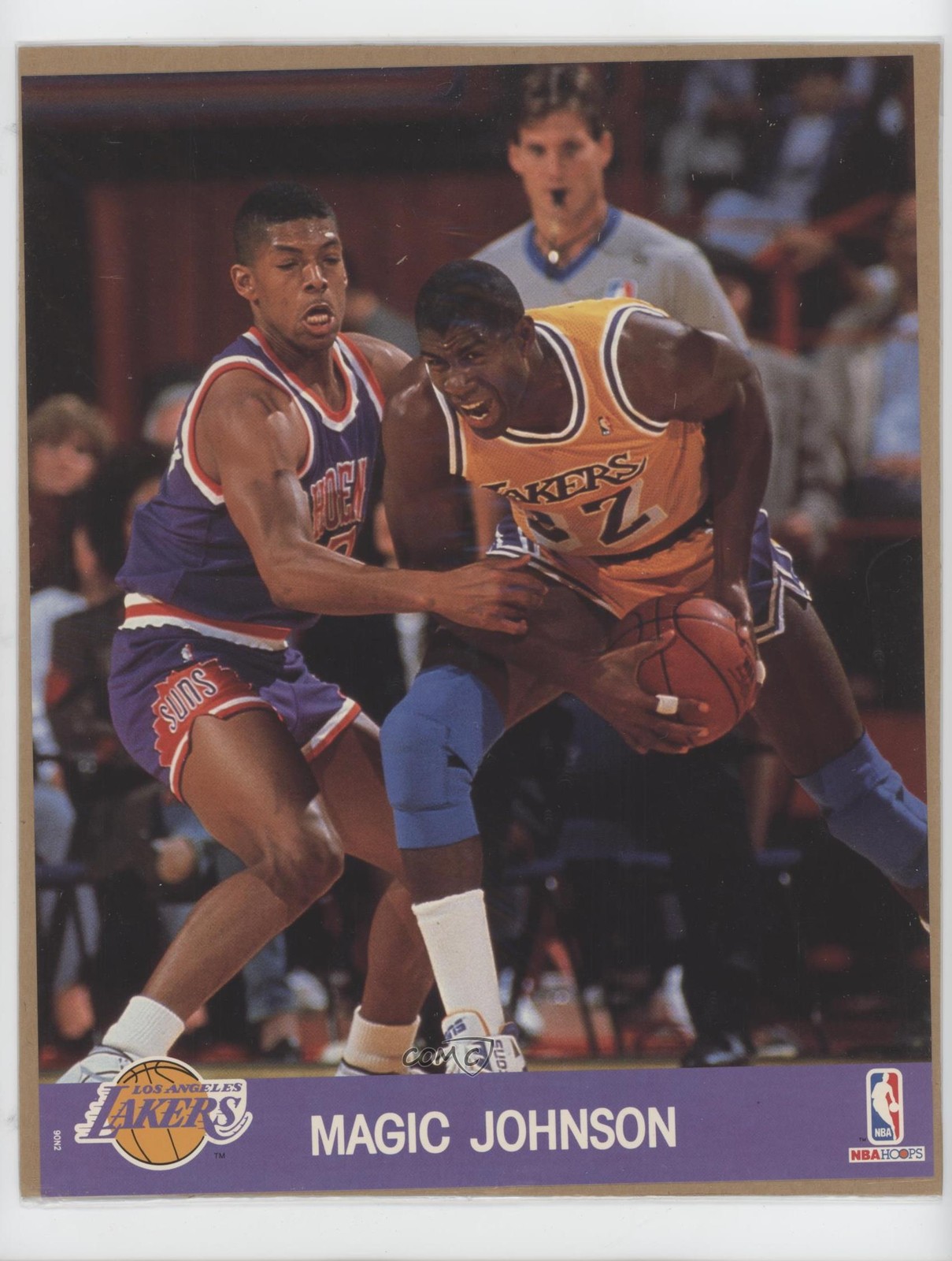 1990 NBA Hoops Action Photos Magic Johnson (Phoenix Suns Defender) #90N2 HOF c9j