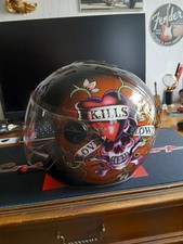 Oryginalny kask jet Ed Hardy rozm. XS 52 - 54 cm rzadkość w idealnym stanie nieużywany