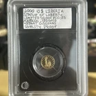 2000 Liberia $10 Statue Of Liberty 14k .585 Gold Coin Medal