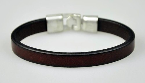 SIMPLY COOL SINGLE BAND QUALITY LEATHER BRACELET WRISTBAND CUFF MEN'S 8-COLORS - Picture 6 of 32