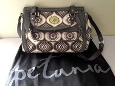 Nwt Petunia Pickle Bottom Pewter Grey Soho Satchel Convertible Shoulder Bag $189
