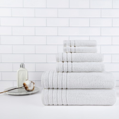 BW Luxe Home - 100% Soft Turkish Cotton 6 Piece Towel Set 2 Bath, 2 Hand, 2 Wash - Picture 23 of 41