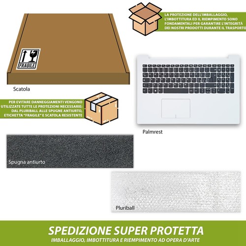 Top Case con tastiera ITA e touchpad compatibile Lenovo IdeaPad 520-15IKB 80YL - Foto 3 di 6