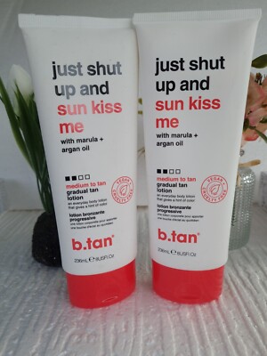2×b.tan, Just Shut Up And Sun Kiss Me,Selbstbräunungslotion mit Marula& Argan-Öl