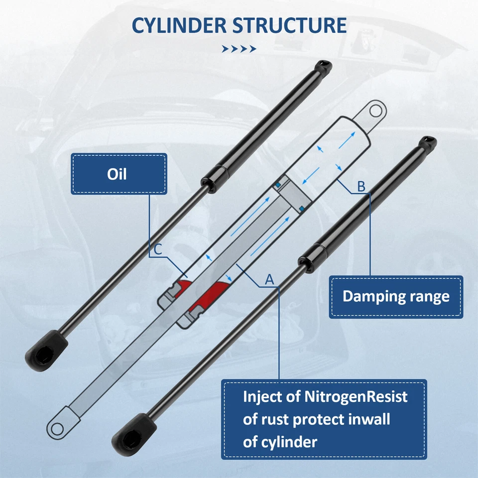For 2010-2013 Kia Soul Qty 2 Rear Hatch Tailgate Lift Support Shock Struts Foto 2 de 4