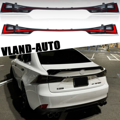 LED Tail Lights Kit For Lexus IS250 300 350 ISF 2014-2020 LED Light w/ Trunk Lid