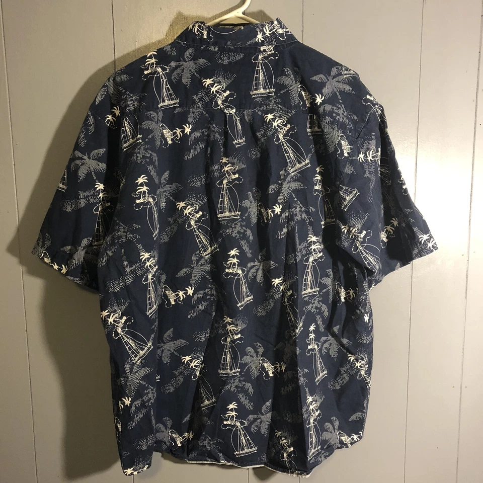 Island Blue Boats Hombre Camisa Informal Abotonada Talla XL Manga Corta Foto 4 de 4