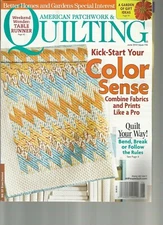 Better Homes & Gardens American Patchwork & Quilting  Magazine June 2012- color