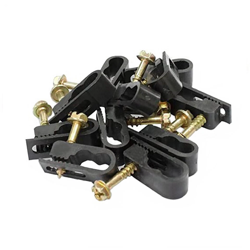 SatelliteSale Grip Clip Dual Cable Clips - Black 100 Count - Image 2 of 4