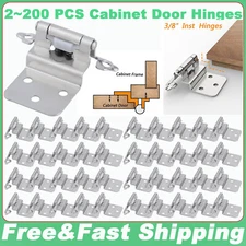 3/8-inch Inset Cabinet Door Hinges Face Mount Self Closing Cabinet Door Hinges