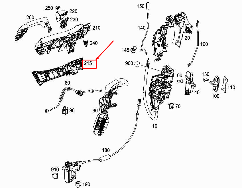 MERCEDES-BENZ S W222 Türlagerabdeckung vorne links A2227670100