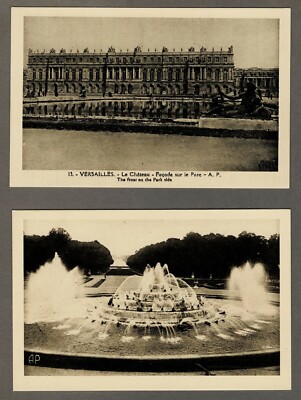 2x AK s VERSAILLES: SCHLOSS / PARK, ungelaufen, um 1920
