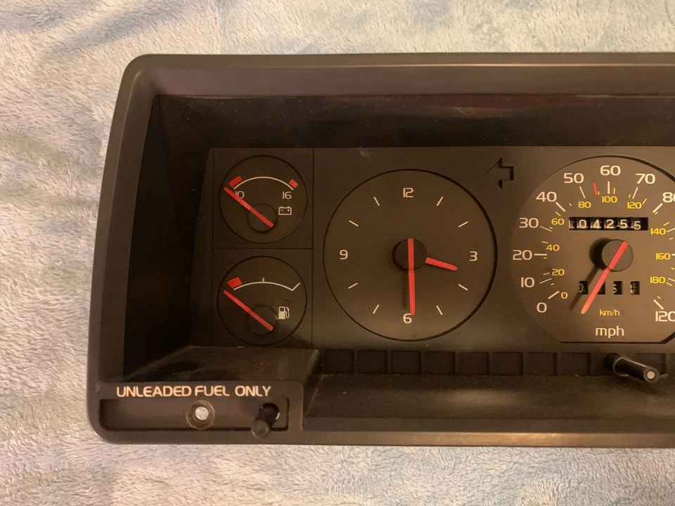 Velocímetro de cuadro de instrumentos turbo Volvo 740 760 1983-1989 104 k OEM Foto 2 de 4