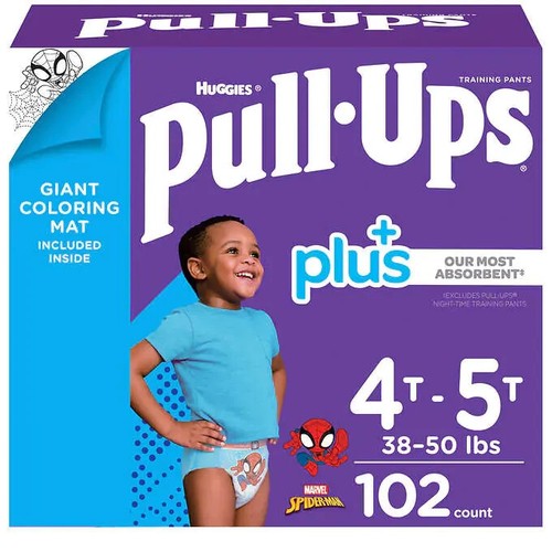 Huggies Pull-Ups Plus Training Pants For Boys 4T-5T 102 CT