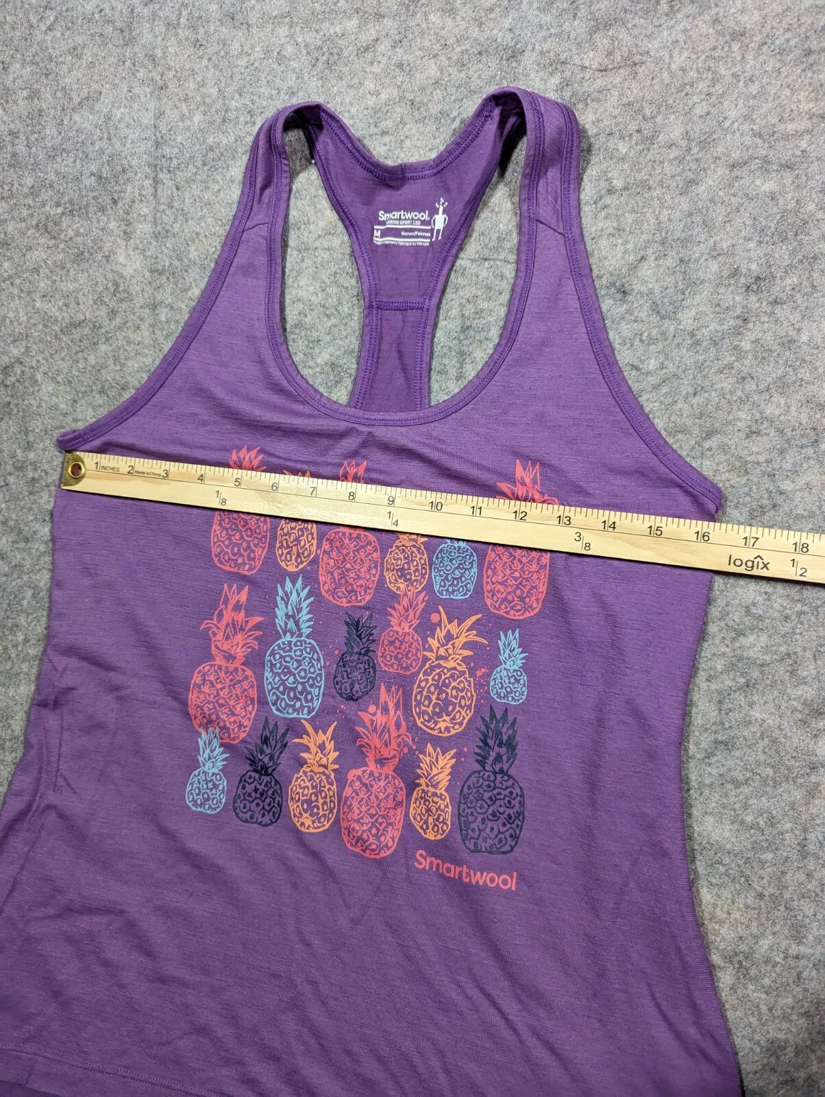 smartwool merino sport 150 bunch of pineapples tank-top
