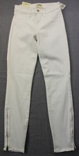 L'Agence Paris Made in USA White Andrea High Rise Skinny Zip Jeans 24 x2 5 $235