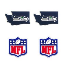 NFL Seattle Seahawks Football Team For Crocs Shoe Charms Jibbitz - 4 pieces
