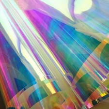 HOHOFILM Self-adhesive Holographic Window Film Craft Sheets Stickers Rainbow ...