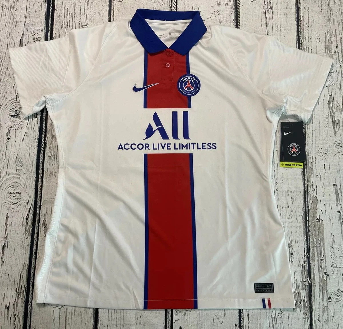 Camisa Paris Saint Germain psg Away Shirt Branca 21/22 em Promoção