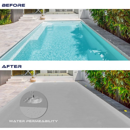 Winter Pool Cover Rectangle Heavy Duty Safety Inground Swimming Pool Cover Gray - Picture 2 of 10