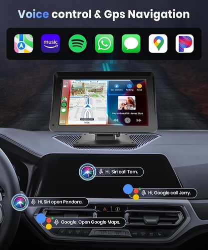 Portable 7-Inch Dashboard Car Stereo with Bluetooth, Voice Control & Navigation - Picture 6 of 9