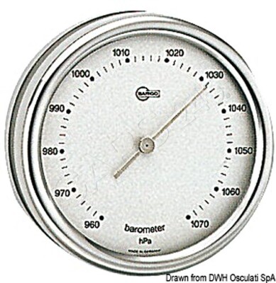 Barigo Barometer Orion silbernes Ziffernblatt