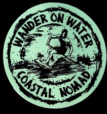 Adesivo Coastal Nomad Wander on water decalcomania surf sup kayak oceano fiume lago