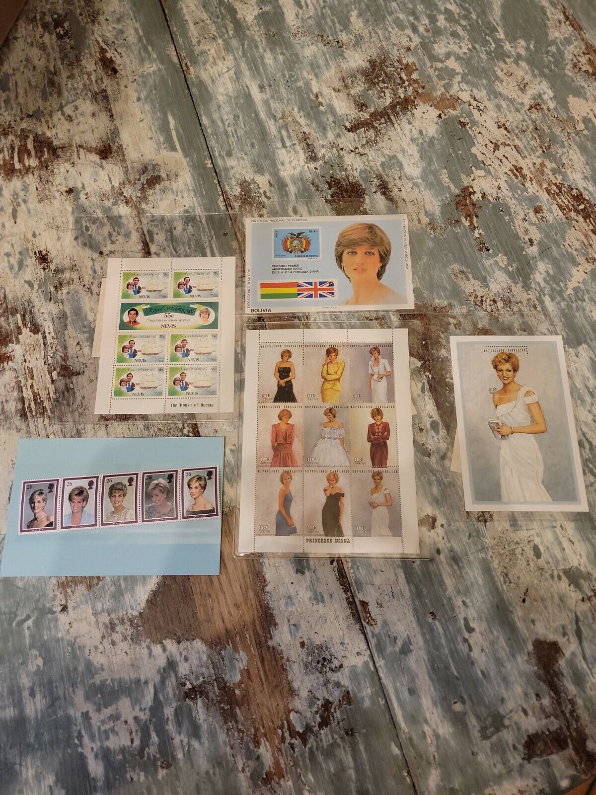 Lot of Princess Diana Stamps Limited Edition W/ Authenticity