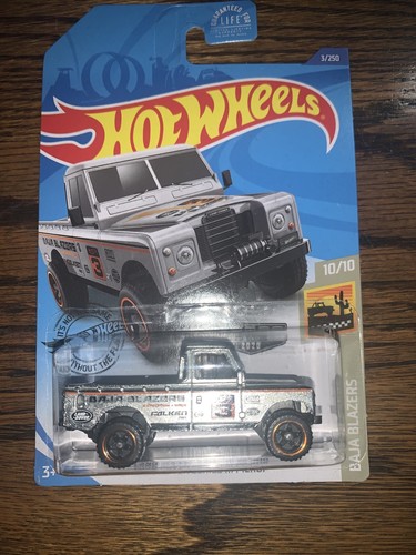 2020 Hot Wheels #03 Baja Blazers Land Rover Series III Pickup ZAMAC