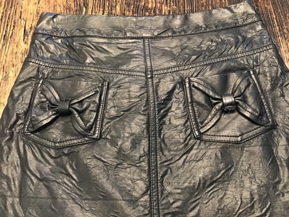 Falda deux par deux in petit monde Niñas Negra Imitación Cuero Cremallera Completa Talla 12 Años Foto 4 de 4