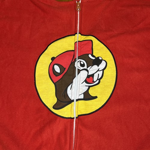 Pigiama costume intero Buc-ee's Beaver Mascotte Buc Union Body Suit L/XL nuovo con etichette - Foto 11 di 16