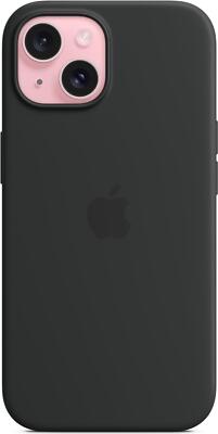Apple - Backcover für Handy - MagSafe Kompatibilität - Silikon - Schwarz -