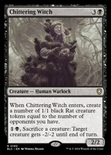 Chittering Witch 0180 Non Foil Rare Bloomburrow Commander MTG Near Mint