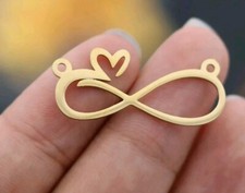 Infinity Necklace Ladies Love & Romantic Jewellery Gold Stainless Steel NEW 